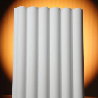 Riflaj decorativ 3D Sereno Lamela White L0401, 270 x 1.25 x 12.5 cm, Mardom Decor