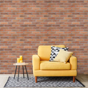 Panou decorativ cărămidă aparentă Terra Zest într-un living modern