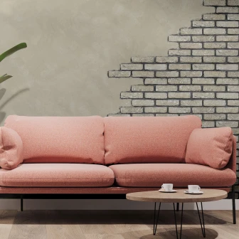 Panou decorativ cărămidă aparentă Vella Olive într-un living modern