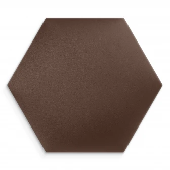 Panou tapițat hexagon catifelat, maro, Simply Wall Panels