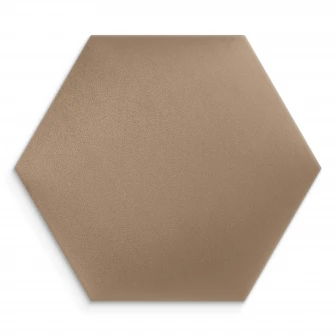 Panou tapițat hexagon catifelat, bej, Simply Wall Panels