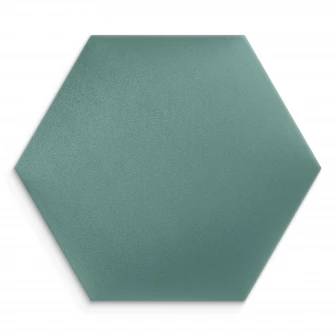 Panou tapițat hexagon catifelat, turcoaz, Simply Wall Panels