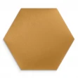 Panou tapițat hexagon catifelat, galben, Simply Wall Panels