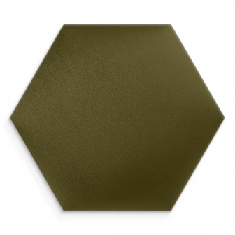 Panou tapițat hexagon catifelat, kaki, Simply Wall Panels