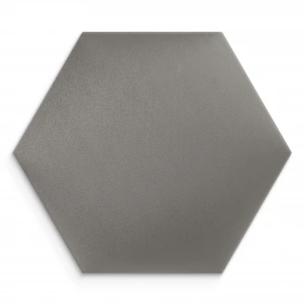 Panou tapițat hexagon catifelat, gri deschis, Simply Wall Panels