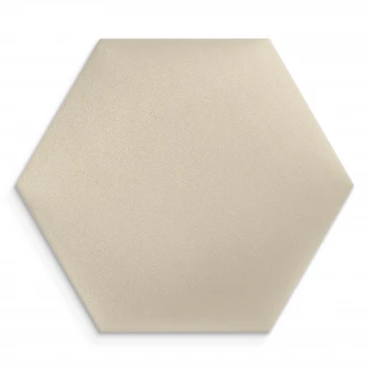 Panou tapițat hexagon catifelat, crem, Simply Wall Panels