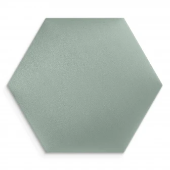 Panou tapițat hexagon catifelat, verde deschis, Simply Wall Panels